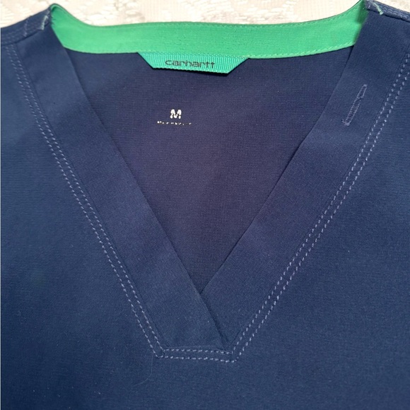 CARHARTT Scrub top Force Women’s Scrub top, Medium, Navy & Green - Picture 3 of 5